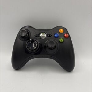 Original Microsoft Xbox 360 Wireless Black Controller